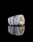 2.02 ct. Yellow Lab Diamond Halo(Pave) Ring