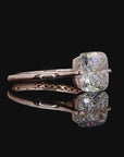 3.53 ct. White Cushion Lab Diamond Ring