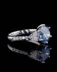 2.81 ct. Blue Lab Diamond 3-Piece Ring