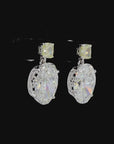 7.31 ct. White Oval Lab Diamond Earrings