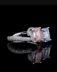 3.92 ct. Blue/Pink Lab Diamond 2-Piece Ring