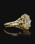 5.01 ct. Yellow Oval Natural Diamond Solitaire Ring