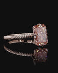 2.08 ct. Pink Radiant Lab Diamond Solitaire Ring