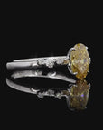 1.10 ct. Yellow Oval Lab Diamond Ring