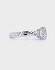 1.00 ct. Brown Oval Natural Diamond Three-Stone Ring