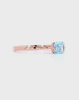1 ct. Blue Radiant Lab Diamond Solitaire Ring
