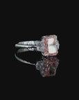 2.30 ct. Pink Radiant Lab Diamond Three-Stone Ring