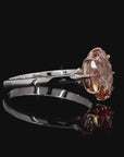 2.08 ct. Pink Oval Lab Diamond Solitaire Ring