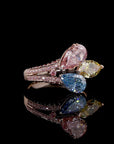 4.00 ct. Multi-Color Lab Diamond 3-Piece Ring