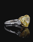 6.62 ct. Heart Lab Diamond Ring