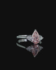 1.45 ct. Pink Pear Lab Diamond Three-Stone Ring