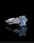 2.33 ct. Blue Lab Diamond 3-Piece Ring