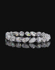 14.39 ct. White Pear Lab Diamond Bracelet