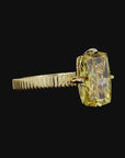 7.05 ct. Yellow Radiant Lab Diamond Solitaire Ring