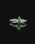 1.04 ct. Green Lab Diamond Side Stone (Pavé) Ring