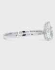 0.84 ct. White Pear Natural Diamond Solitaire Ring
