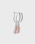 3.08 ct. Pink Pear Lab Diamond Drop Earrings