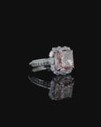 5.00 ct. Pink Round Lab Diamond Halo Ring