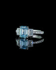 1.90 ct. Blue Lab Diamond 3-Piece Ring