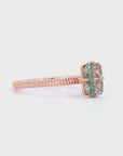 1.47 ct. Green Radiant Lab Diamond Solitaire Ring