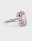 5.03 ct. Pink Lab Diamond Halo Ring