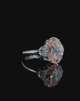5.01 ct. Pink Oval Lab Diamond Three-Stone Ring