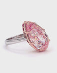 6.50 ct. Pink Pear Lab Diamond Solitaire Ring