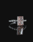 4.07 ct. Pink Radiant Lab Diamond Ring
