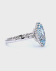 2.10 ct. Blue Marquise Lab Diamond Solitaire Ring