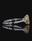 1.88 ct. Yellow Oval Lab Diamond Three-Stone Ring