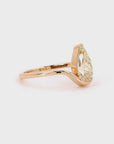 1.78 ct. Brown Pear Natural Diamond Solitaire Ring