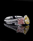 3.06 ct. Pink/Yellow Lab Diamond 2-Piece Ring