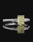 5.27 ct. Yellow Radiant Lab Diamond Solitaire Ring
