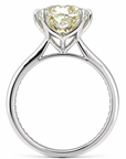 5.09 ct. Yellow Oval Lab Diamond Solitaire Ring