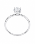 0.84 ct. White Pear Natural Diamond Solitaire Ring