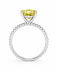 2.12 ct. Yellow Oval Lab Diamond Solitaire Ring