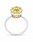 5.03 ct. Yellow Oval Lab Diamond Solitaire Ring