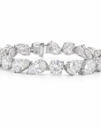 14.39 ct. White Pear Lab Diamond Bracelet