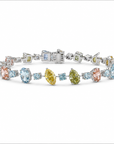 23.14 ct. Multi-Color Lab Diamond Tennis Bracelet