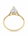 0.70 ct. White Pear Natural Diamond Solitaire Ring