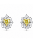 2.00 ct. Yellow Heart Natural Diamond Earrings