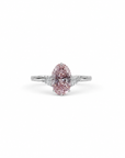 4.08 ct. Pink Oval Lab Diamond Ring