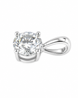 0.38 ct. White Round Natural Diamond Solitaire Pendant