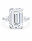 7.08 ct. White Emerald Lab Diamond Three-Stone Ring