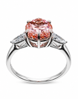 4.02 ct. Pink Pear Lab Diamond Solitaire Ring