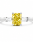 5.27 ct. Yellow Radiant Lab Diamond Solitaire Ring