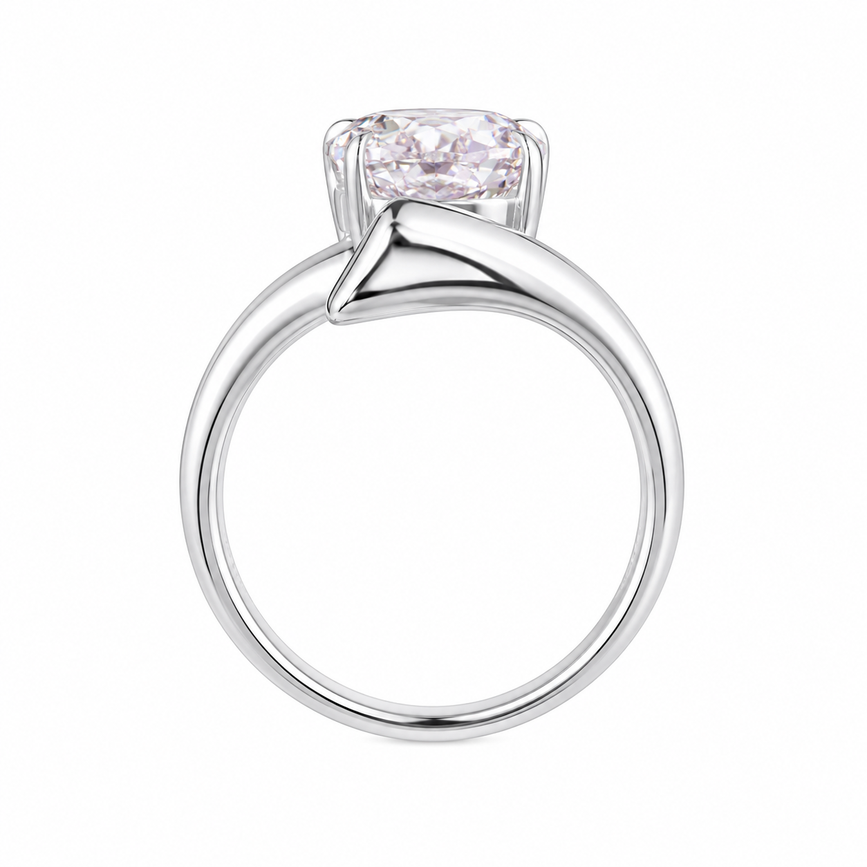 4.04 ct. Pink Pear Lab Diamond Ring