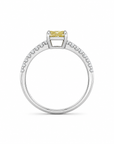 1.53 ct. Yellow Radiant Lab Diamond Ring
