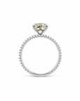 1.56 ct. Yellow Pear Lab Diamond Halo Ring