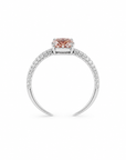 2.00 ct. Pink Radiant Lab Diamond Halo Ring